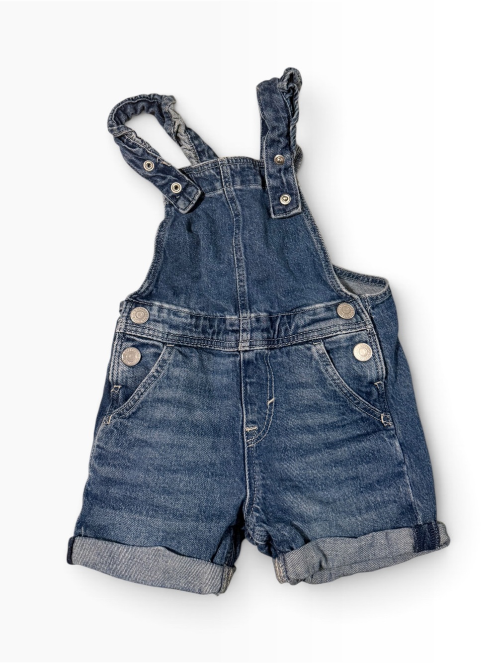 Denim Short Overalls for Kids - Blue